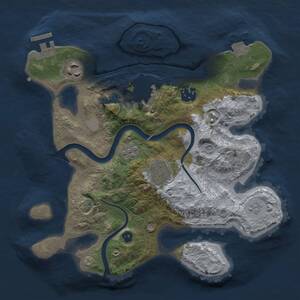 Thumbnail Rust Map: Procedural Map, Size: 2800, Seed: 2007686554, 10 Monuments