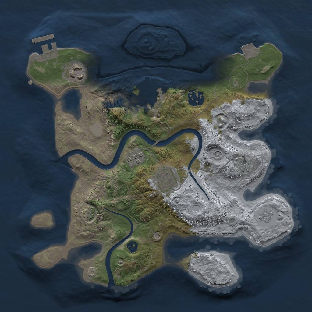 Rust Map: Procedural Map, Size: 2800, Seed: 2007686554, 10 Monuments