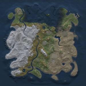 Thumbnail Rust Map: Procedural Map, Size: 4000, Seed: 1375387143, 15 Monuments