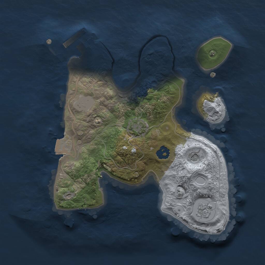 Rust Map: Procedural Map, Size: 2000, Seed: 107839530, 5 Monuments