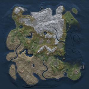 Thumbnail Rust Map: Procedural Map, Size: 4000, Seed: 1936023196, 17 Monuments