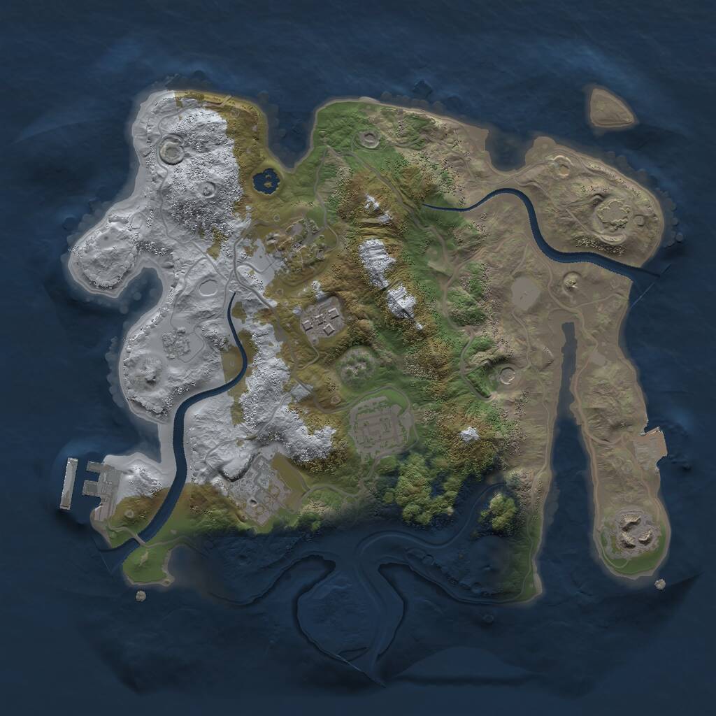 Rust Map: Procedural Map, Size: 2800, Seed: 1582749470, 10 Monuments