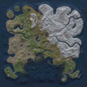 Thumbnail Rust Map: Procedural Map, Size: 4500, Seed: 418835730, 17 Monuments