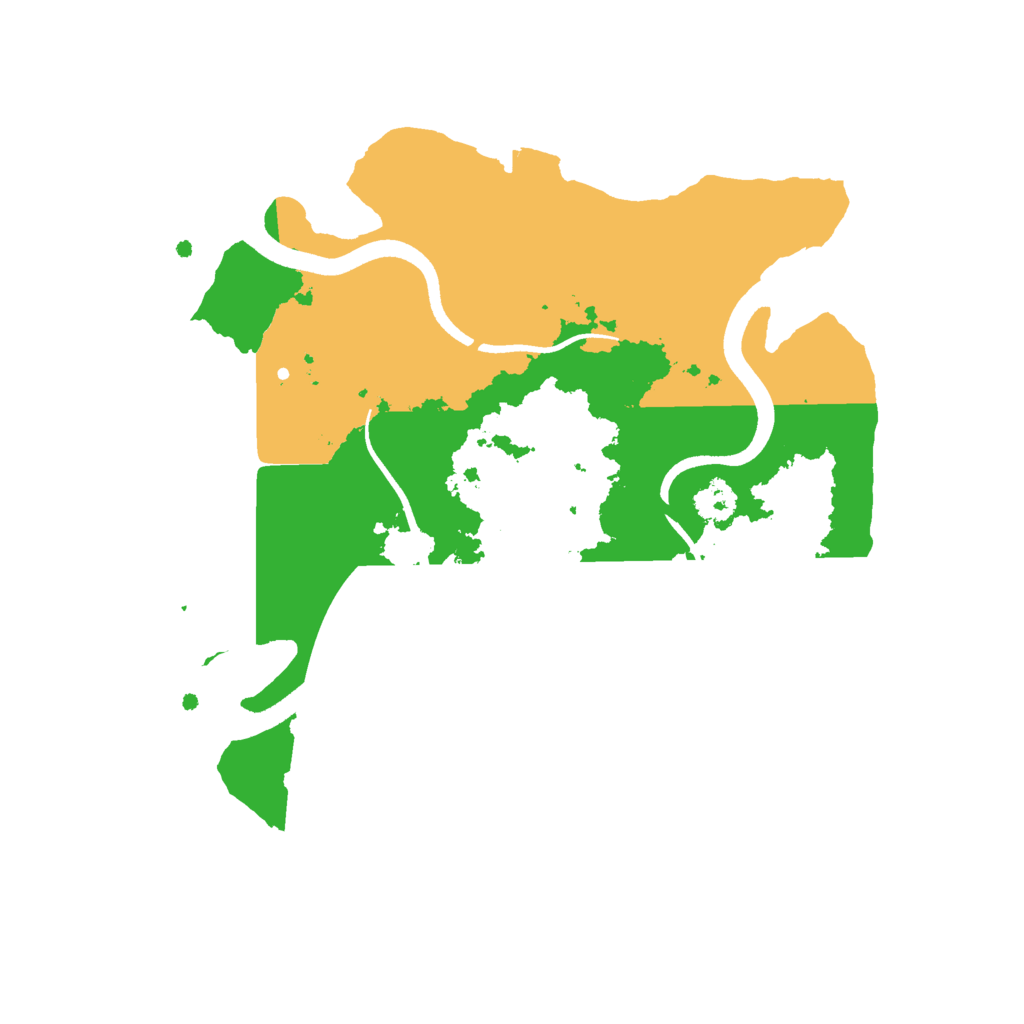 Biome Rust Map: Procedural Map, Size: 2500, Seed: 1509463802