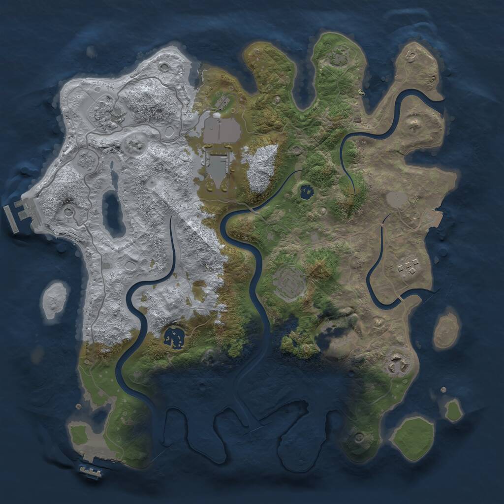 Rust Map: Procedural Map, Size: 3500, Seed: 1339, 13 Monuments