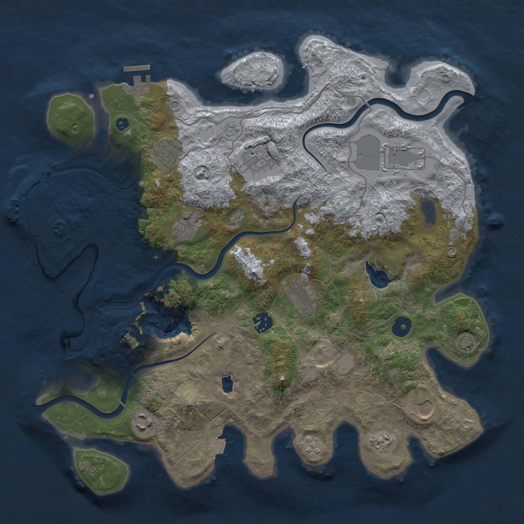 Rust Map: Procedural Map, Size: 4000, Seed: 1549886755, 15 Monuments