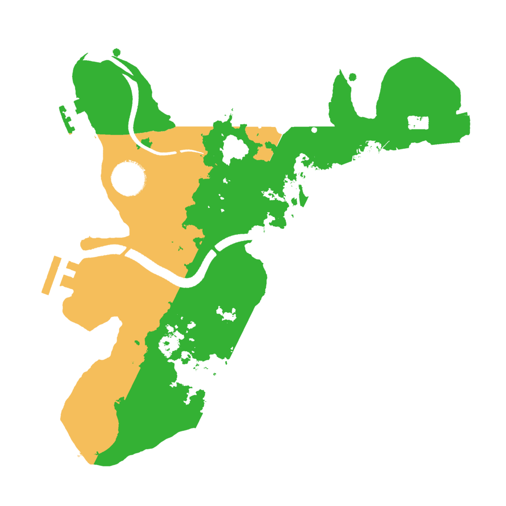 Biome Rust Map: Procedural Map, Size: 2600, Seed: 46577