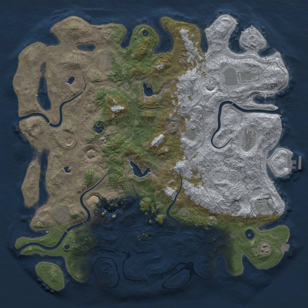 Rust Map: Procedural Map, Size: 4750, Seed: 268, 16 Monuments