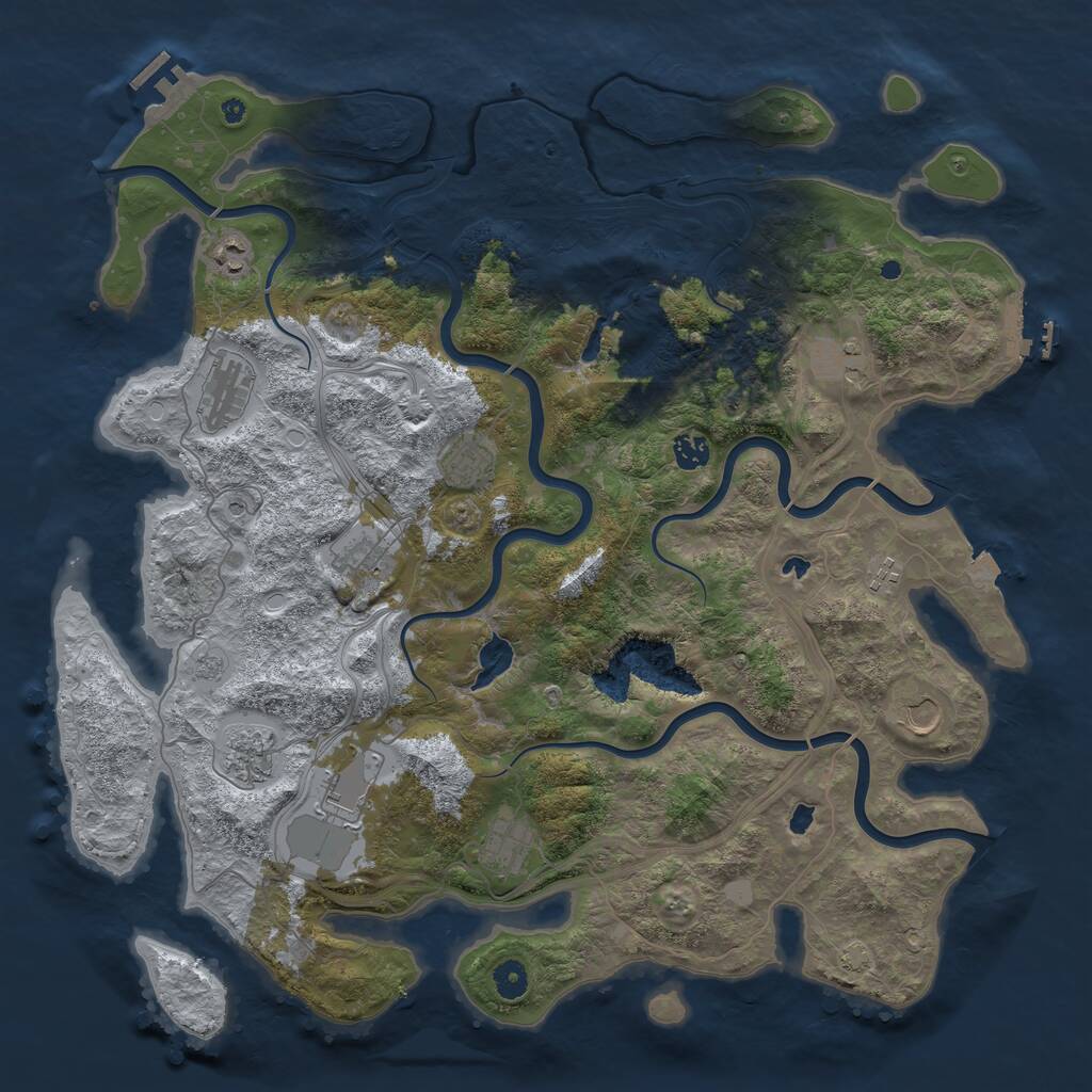 Rust Map: Procedural Map, Size: 4500, Seed: 19092001, 17 Monuments