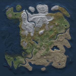 Thumbnail Rust Map: Procedural Map, Size: 4250, Seed: 433779447, 17 Monuments