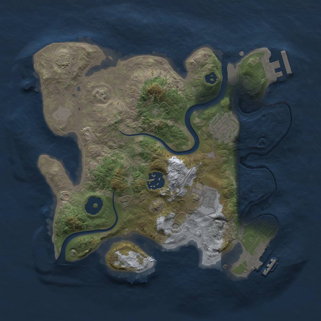 Rust Map: Procedural Map, Size: 2700, Seed: 1150375996, 8 Monuments