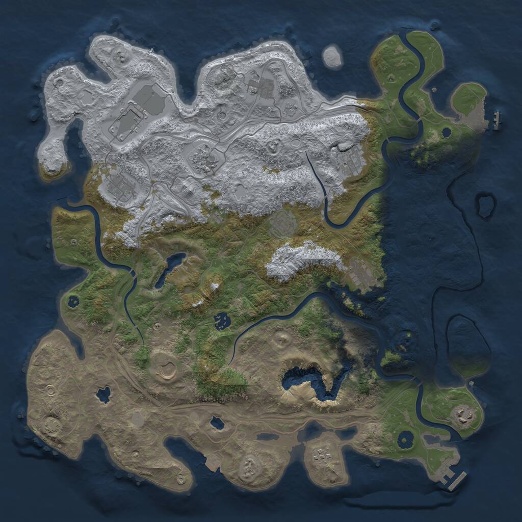 Rust Map: Procedural Map, Size: 4500, Seed: 1903312, 17 Monuments