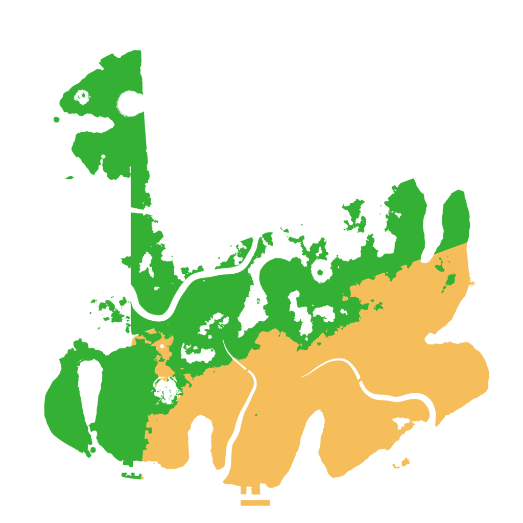 Biome Rust Map: Procedural Map, Size: 3600, Seed: 481811