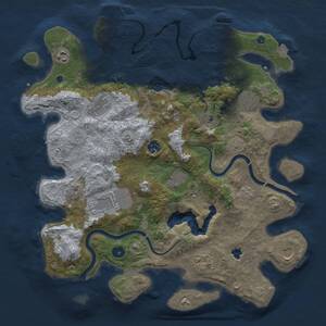 Thumbnail Rust Map: Procedural Map, Size: 4000, Seed: 1807919450, 16 Monuments