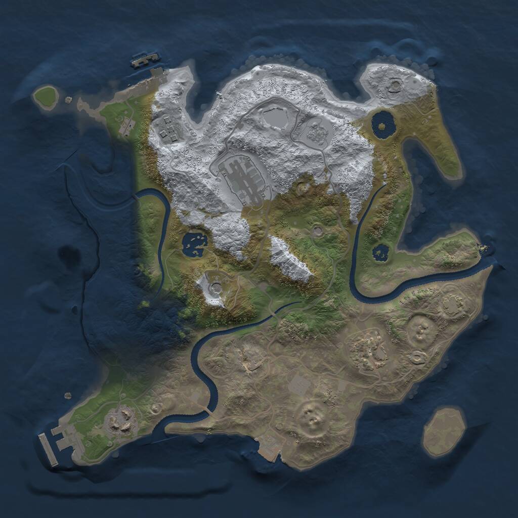 Rust Map: Procedural Map, Size: 3000, Seed: 8452564, 11 Monuments