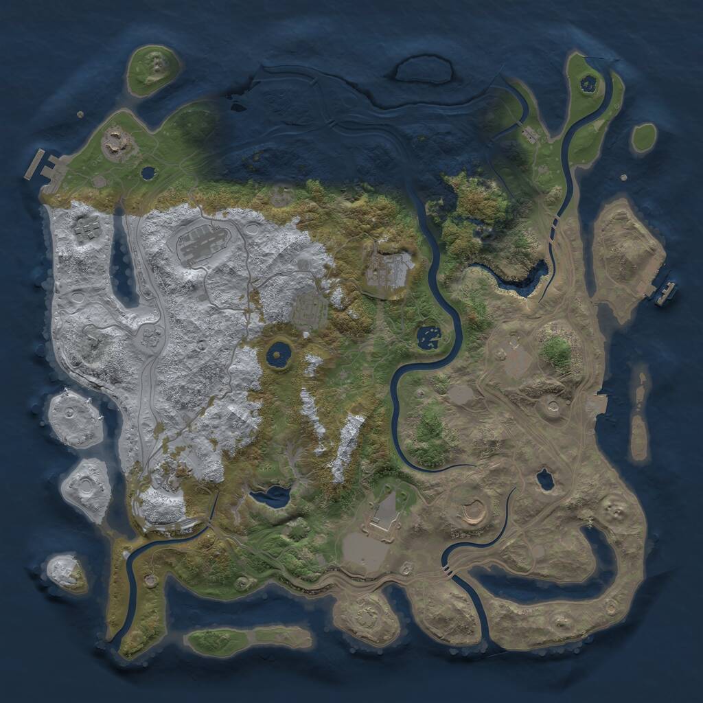Rust Map: Procedural Map, Size: 4250, Seed: 1511979, 16 Monuments