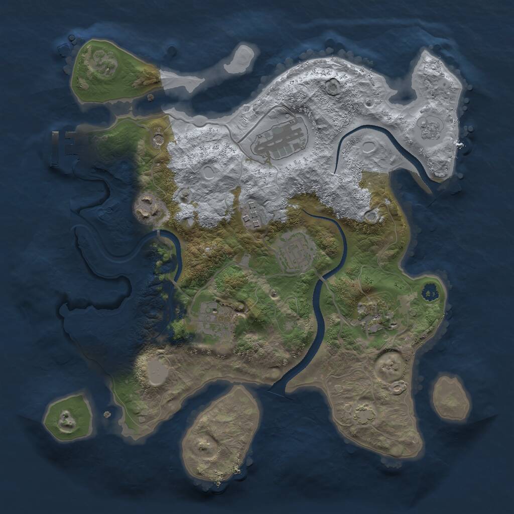 Rust Map: Procedural Map, Size: 3000, Seed: 31757, 11 Monuments