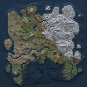 Thumbnail Rust Map: Procedural Map, Size: 4250, Seed: 175184435, 16 Monuments