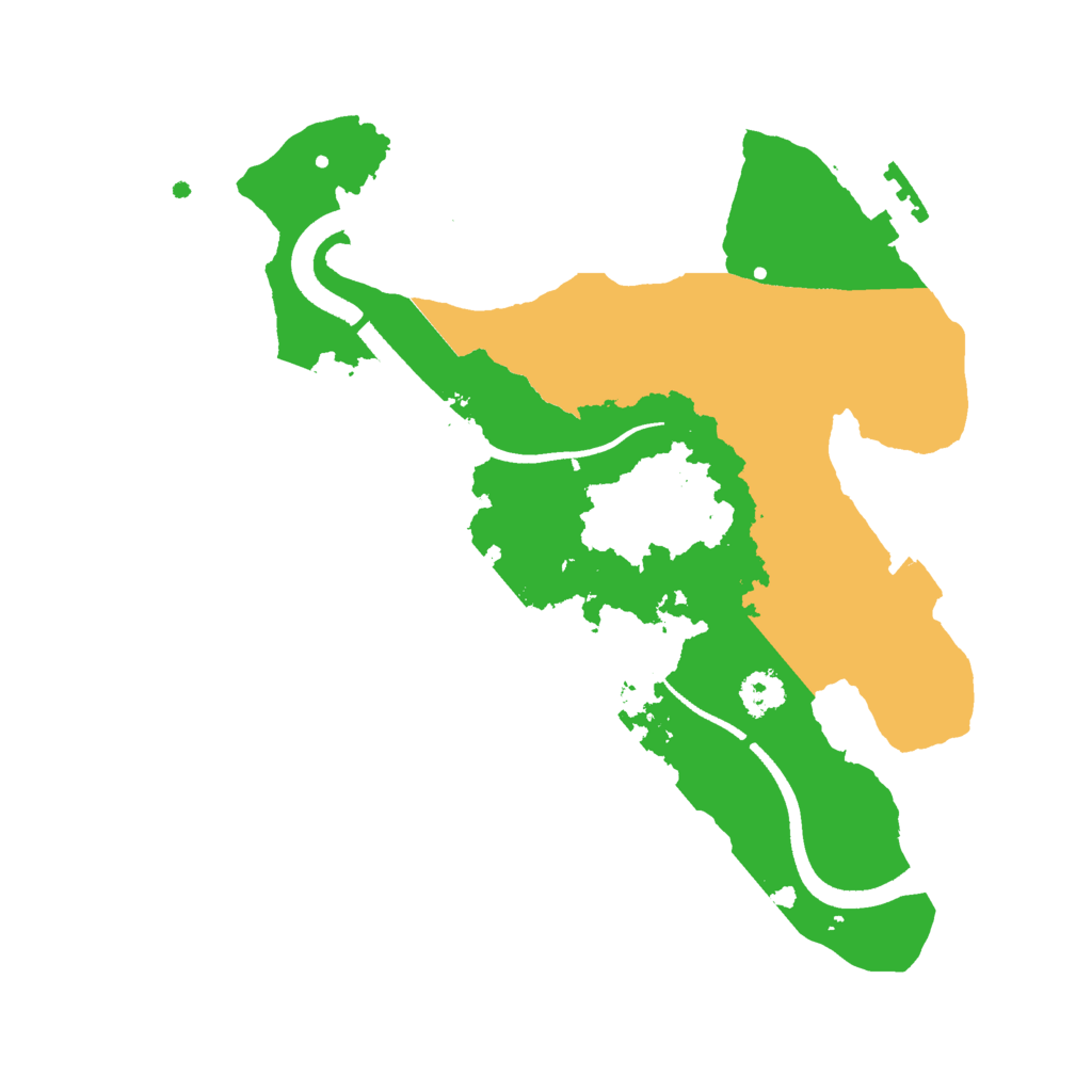 Biome Rust Map: Procedural Map, Size: 2500, Seed: 494921