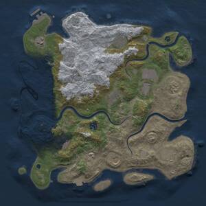 Thumbnail Rust Map: Procedural Map, Size: 3750, Seed: 39456392, 17 Monuments