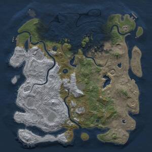 Thumbnail Rust Map: Procedural Map, Size: 4500, Seed: 740961054, 16 Monuments