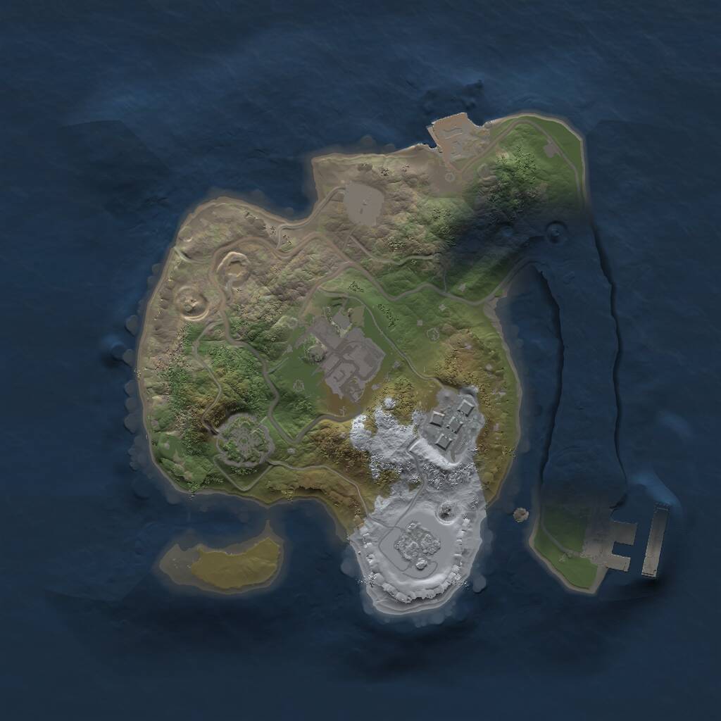 Rust Map: Procedural Map, Size: 2000, Seed: 678642387, 6 Monuments