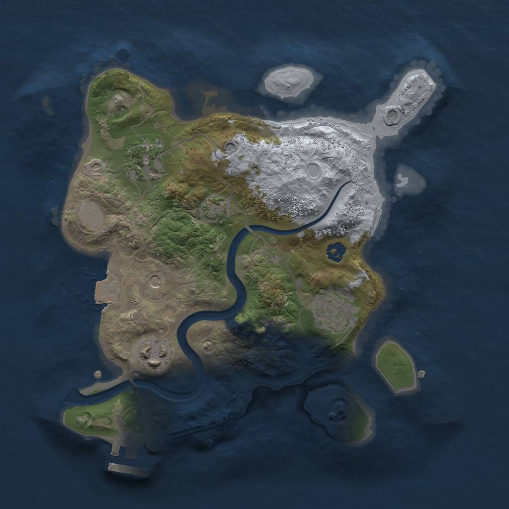 Rust Map: Procedural Map, Size: 2600, Seed: 5000, 7 Monuments