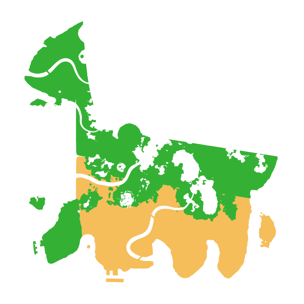 Biome Rust Map: Procedural Map, Size: 3500, Seed: 2091