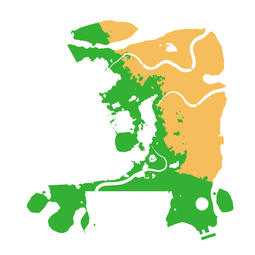 Biome Rust Map: Procedural Map, Size: 3500, Seed: 129651408