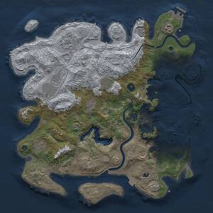 Thumbnail Rust Map: Procedural Map, Size: 4000, Seed: 1672795401, 15 Monuments