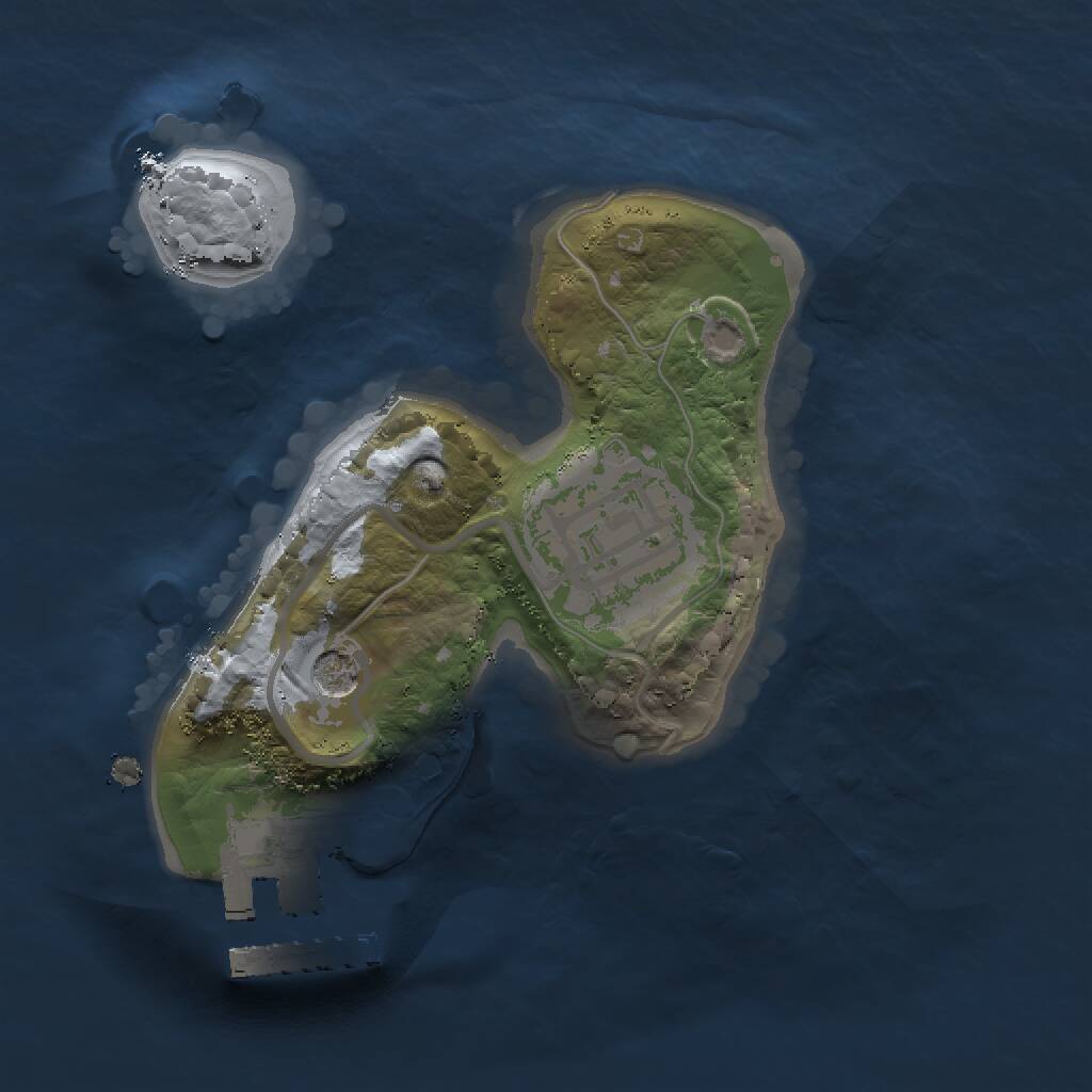 Rust Map: Procedural Map, Size: 1500, Seed: 2048932927, 4 Monuments