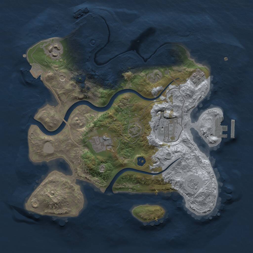 Rust Map: Procedural Map, Size: 2750, Seed: 20250722, 10 Monuments