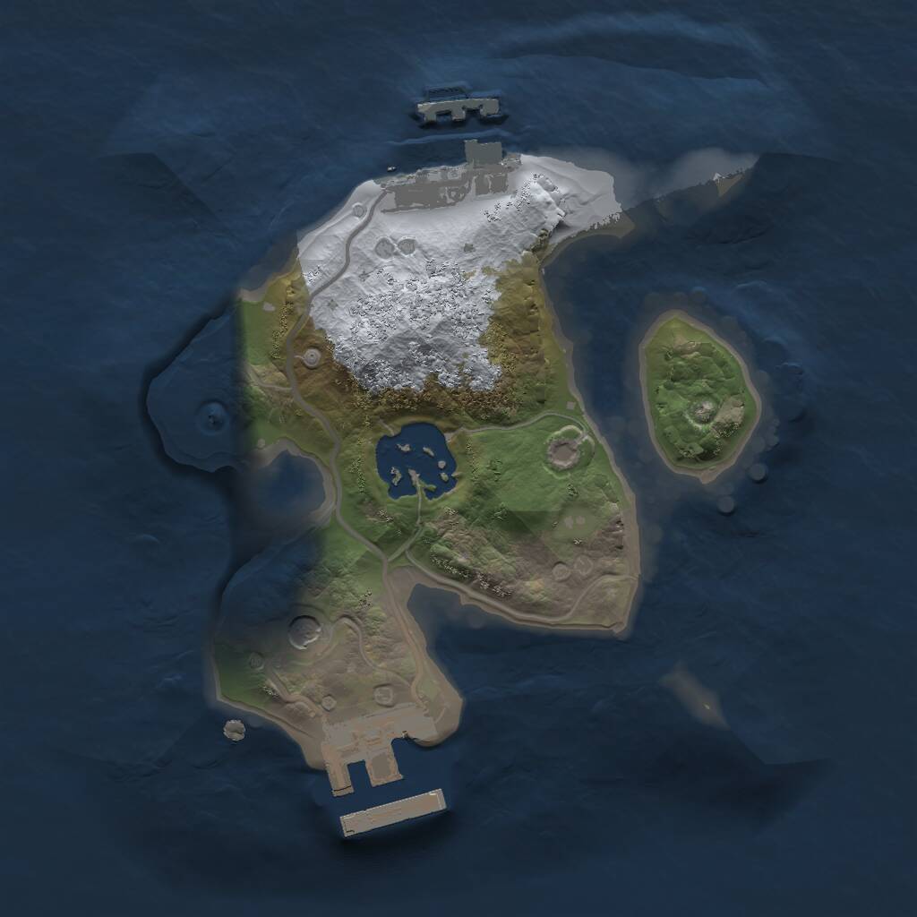 Rust Map: Procedural Map, Size: 1750, Seed: 5999, 5 Monuments