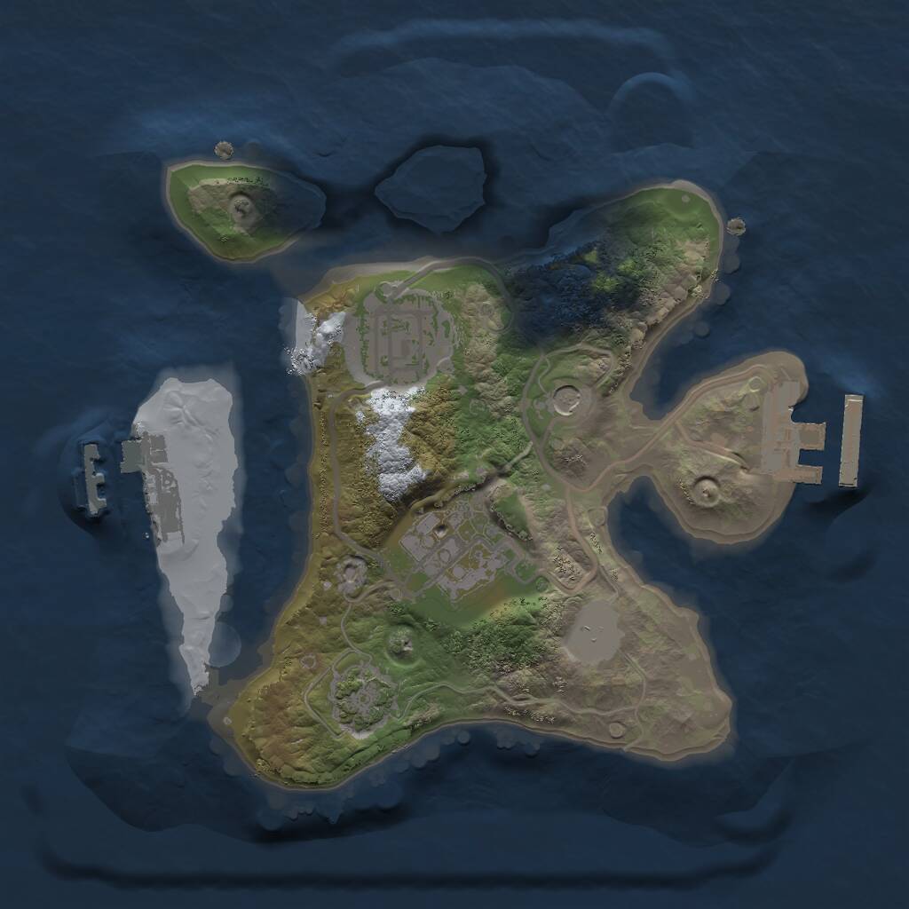 Rust Map: Procedural Map, Size: 2000, Seed: 112424124, 7 Monuments