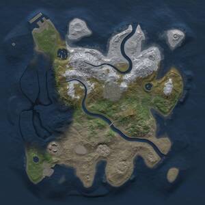 Thumbnail Rust Map: Procedural Map, Size: 2800, Seed: 435603944, 8 Monuments