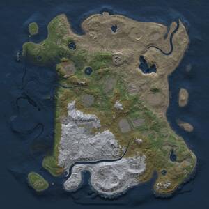 Thumbnail Rust Map: Procedural Map, Size: 4000, Seed: 171454356, 17 Monuments