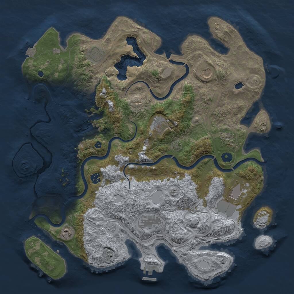 Rust Map: Procedural Map, Size: 4250, Seed: 1138, 14 Monuments