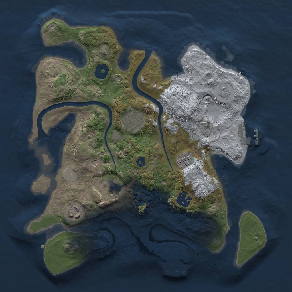 Rust Map: Procedural Map, Size: 3000, Seed: 120934, 11 Monuments