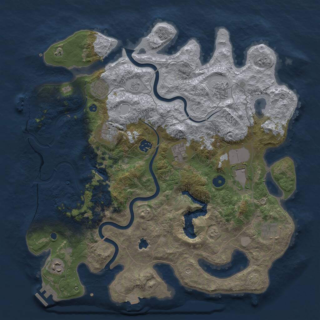 Rust Map: Procedural Map, Size: 4000, Seed: 3274825, 15 Monuments