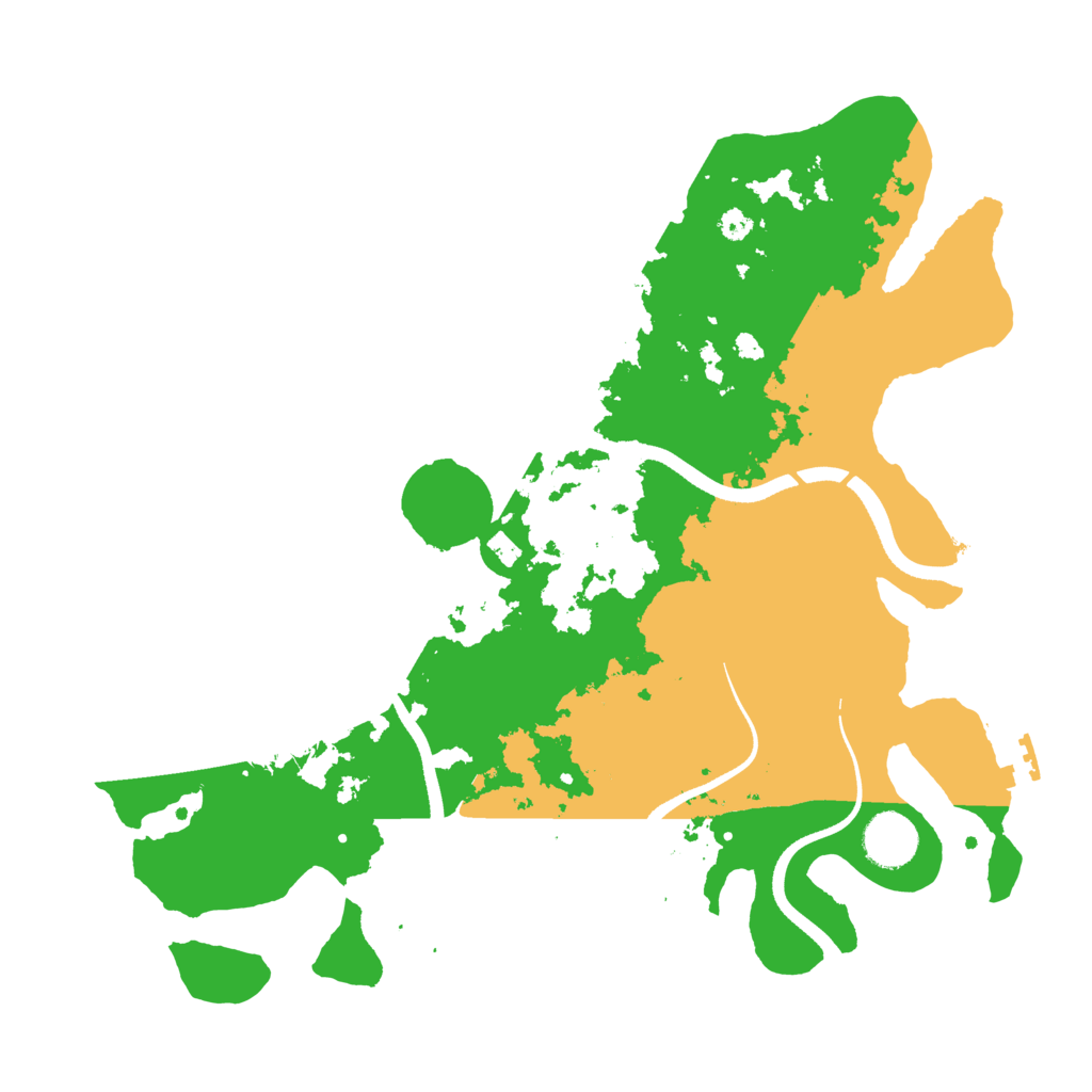Biome Rust Map: Procedural Map, Size: 3500, Seed: 8888888