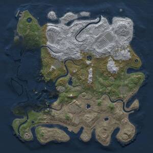 Thumbnail Rust Map: Procedural Map, Size: 4500, Seed: 272130347, 16 Monuments