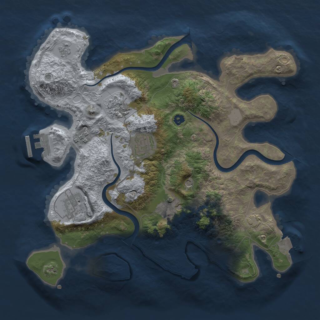 Rust Map: Procedural Map, Size: 3000, Seed: 482, 10 Monuments