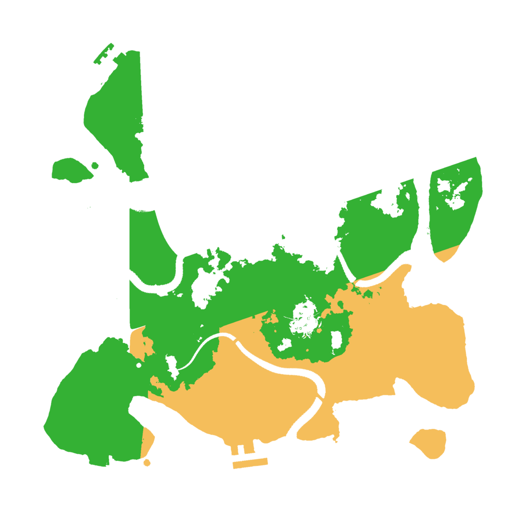 Biome Rust Map: Procedural Map, Size: 3000, Seed: 153655