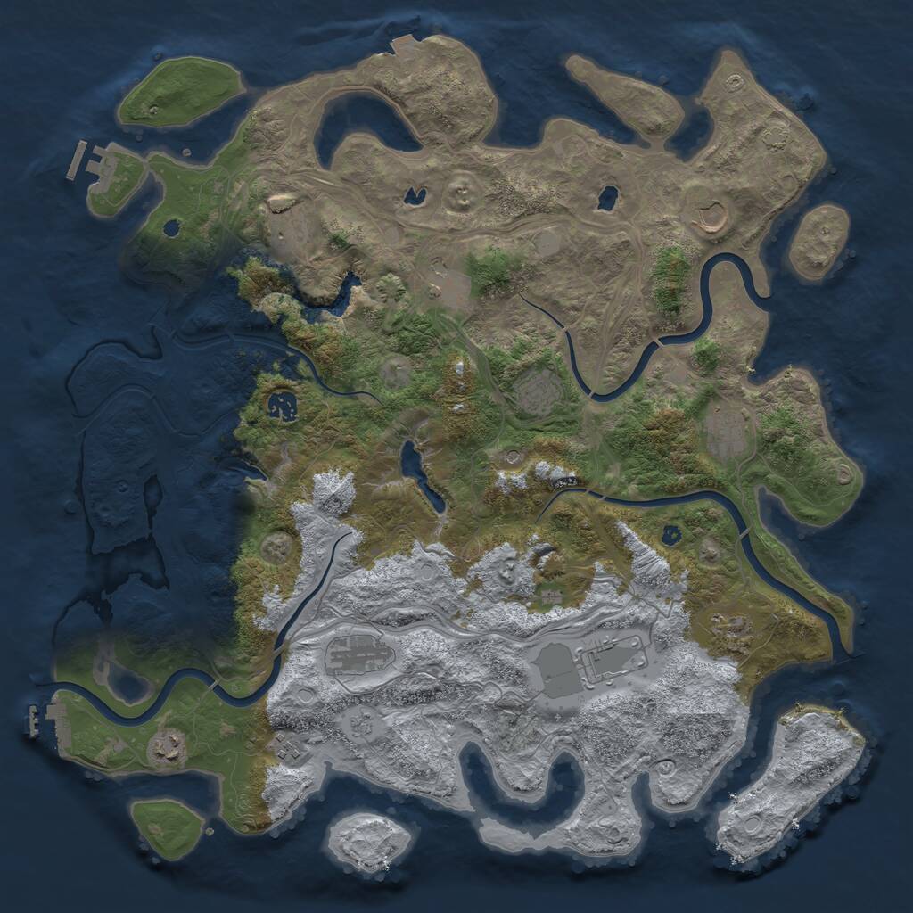 Rust Map: Procedural Map, Size: 4500, Seed: 85688908, 17 Monuments