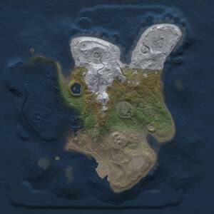 Thumbnail Rust Map: Procedural Map, Size: 2000, Seed: 1434981121, 5 Monuments