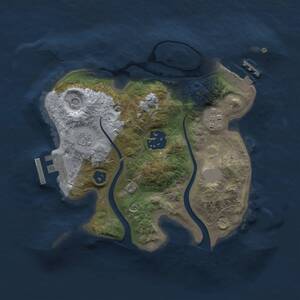 Thumbnail Rust Map: Procedural Map, Size: 2300, Seed: 698243, 7 Monuments