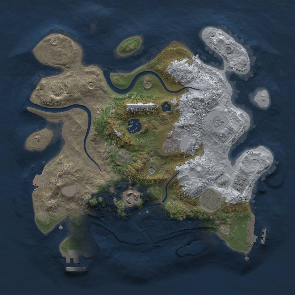 Rust Map: Procedural Map, Size: 3000, Seed: 5512654, 11 Monuments