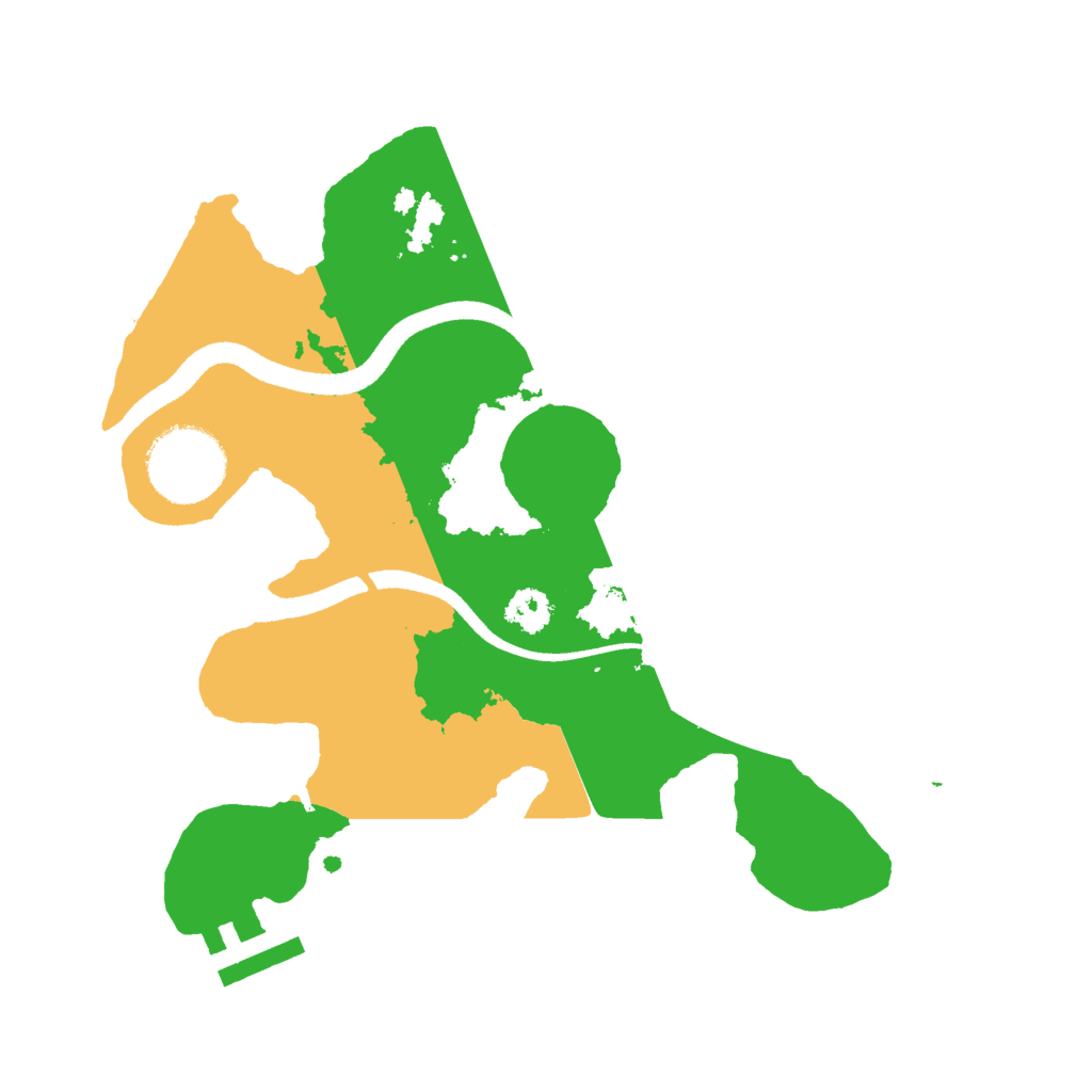 Biome Rust Map: Procedural Map, Size: 2500, Seed: 1953717942