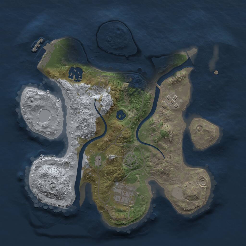 Rust Map: Procedural Map, Size: 2500, Seed: 26485, 7 Monuments