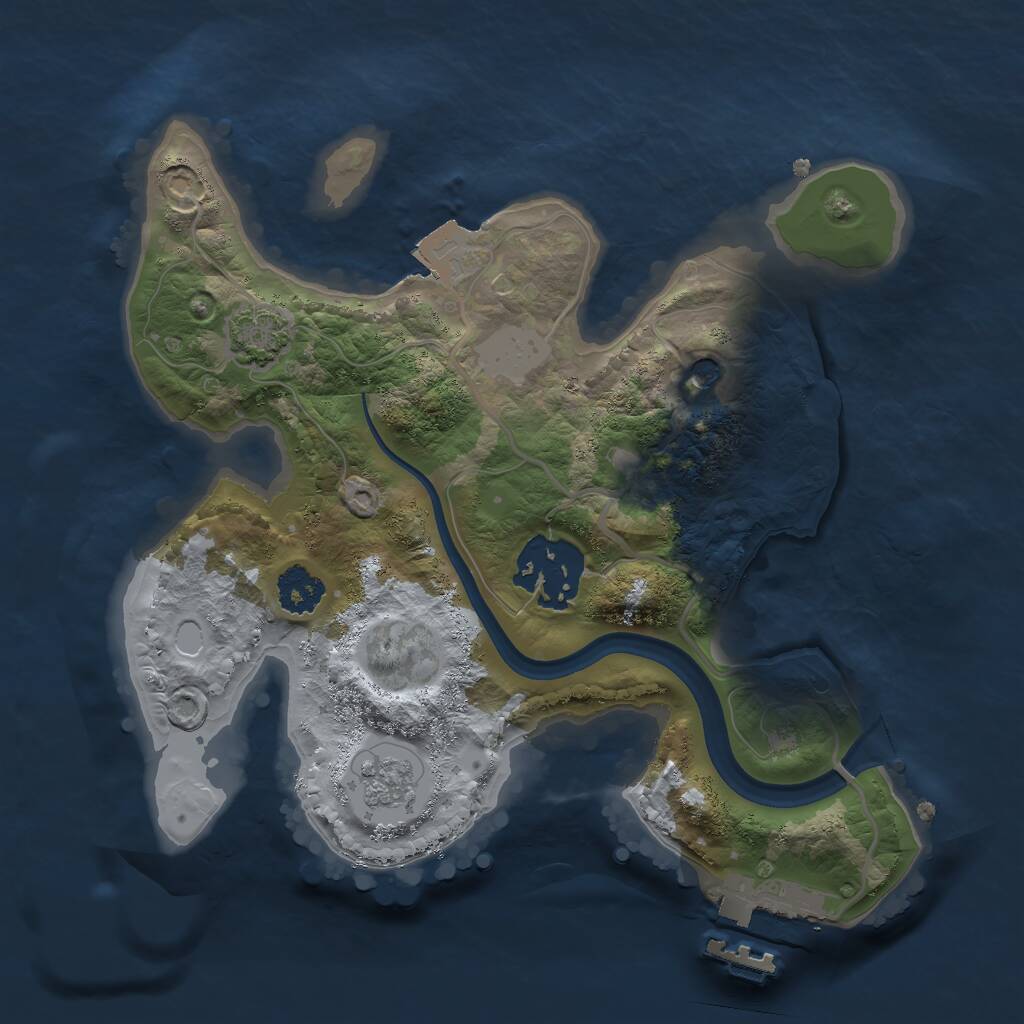 Rust Map: Procedural Map, Size: 2200, Seed: 70000, 6 Monuments
